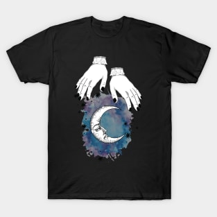 Moon and hand Boho T-shirt T-Shirt